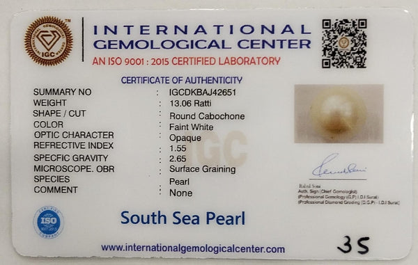 Natural South Sea Pearl – A Symbol of Elegance & Purity Summary No IGCDKBAJ42651 image 2