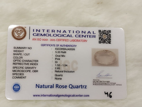 8.22 Ratti Natural Rose Quartz: The Gem of Unconditional Love image 3