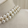 The Natural Pearl 3 Line Round Shape Necklace: A Timeless Classic Redefined P 051 image 2