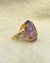 Royal Amethyst & Diamond Ring in 14K Gold image 1
