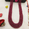 Natural Ruby Four line Beaded Necklace: A Dazzling Display of Luxury and Passion image 2