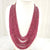 NaturalRuby Nine Line Beaded Necklace: A Symbol of Elegance and Passion image 0