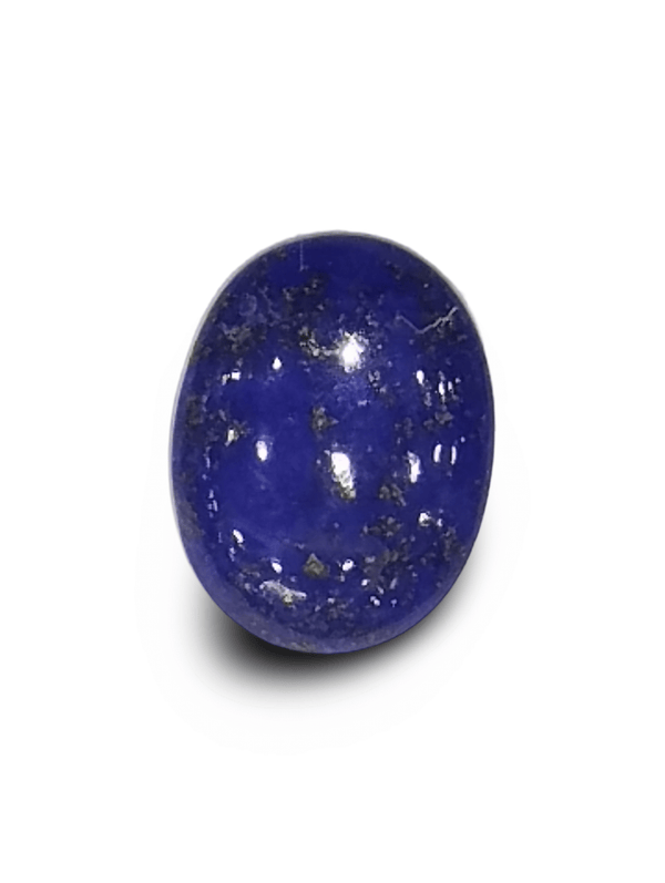 Natural Lapis Lazuli | Govt. Lab Certified | Oval Cabochon | Deep Blue with Pyrite Certificate No.: IGCDKBAJ42533 image 0