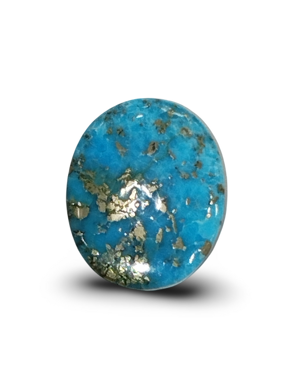 Natural Turquoise | Oval | Sea Blue | Matrix Background | Certified Certificate No.: IGCDKBAJ44689 image 0