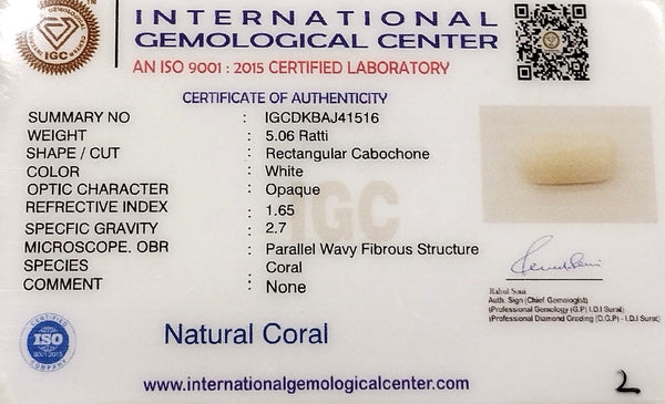 Natural White Coral: A Gemstone of Purity and Protection Summary No IGCDKBAJ41516 image 2