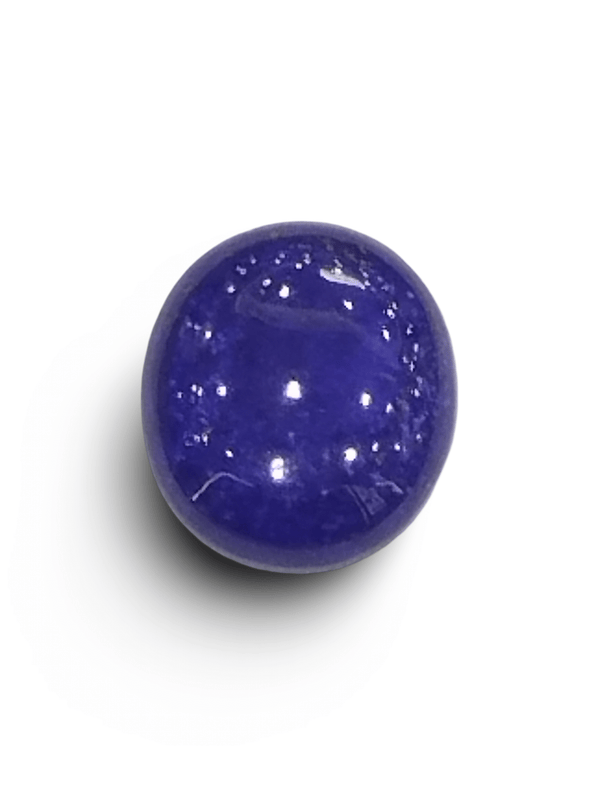 Natural Lapis Lazuli | Oval Cabochon | Deep Blue with Pyrite Species | Certified by IGC Certificate No.: IGCDKBAJ44672 image 0