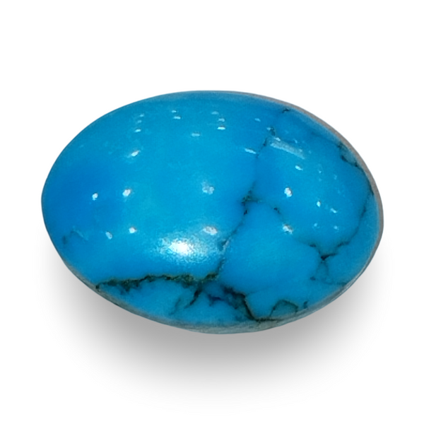 Natural Turquoise | Oval | Sea Blue | Matrix Background | IGC Certified Certification: IGC (IGCDKBAJ44695) image 1