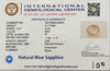Natural Blue Sapphire | IGC Certified | Oval Cut | Deep Blue | Natural Inclusions | Premium Astrological Gemstone Certificate No.: IGCDKBAJ49500 image 2