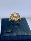 Exquisite Natural Tourmaline & Diamond Ring in 14K Gold image 1