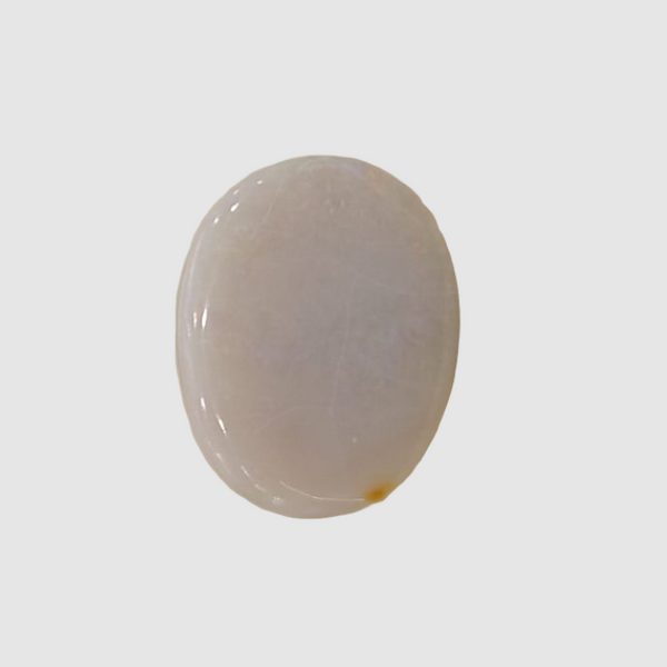 Natural White Opal 6.44 Ratti| Oval Cabochone | Certified No. IGCDKBAJ42969 image 1