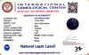 Natural Lapis Lazuli | Oval Cabochon | IGC Certified Certificate No.: IGCDKBAJ42480 image 2