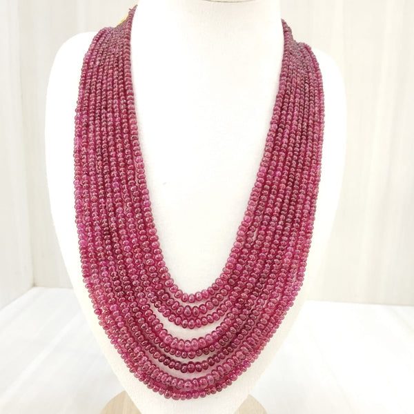 NaturalRuby Nine Line Beaded Necklace: A Symbol of Elegance and Passion image 4