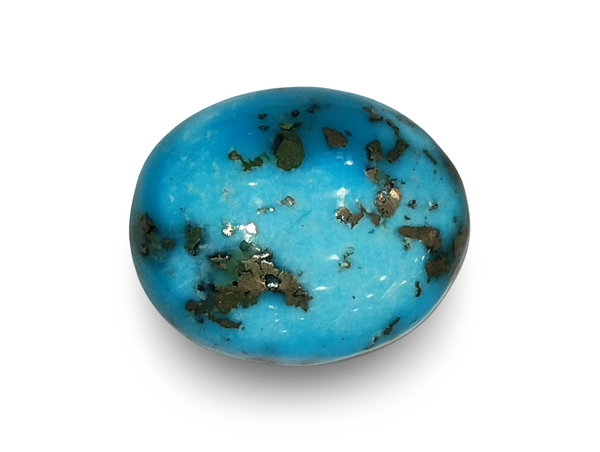Natural Turquoise | Oval Cabochon | Sea Blue | Matrix Background | IGC Certified Certification: IGC (IGCDKBAJ41435) image 1