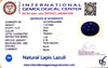 Natural Lapis Lazuli | Oval | Deep Blue with Pyrite Species | Govt. Lab Certified Certificate No.: IGCDKBAJ44666 image 2