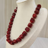 Single Chakore Line Natural Coral Necklace: A Blend of Tradition and Natural Beauty image 2