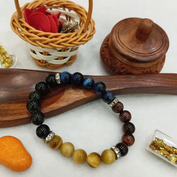 Multicolour Premium 4 Chakra Emotional Mental Well Being Bracelet For Men & Women image 2