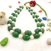 Natural Emerald-Pearl Double Line Necklace: A Masterpiece of Elegance - G.STB0733 image 3
