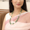 Semi Emerald Tumble Single Line Necklace: A Touch of Elegance-G.STB11 image 0