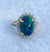 Elegant Natural Green Opal in Oval Shape with Diamonds in 14K Gold Ring image 0