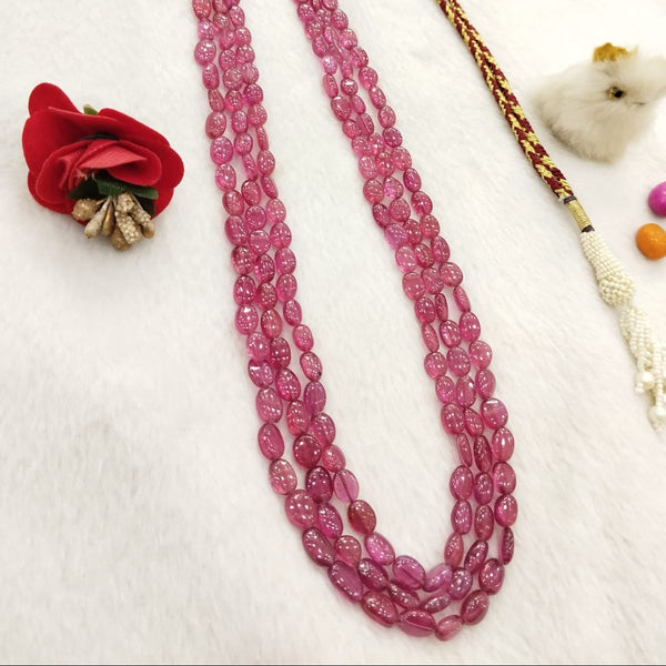 Natural RubyThree Line TumbleNecklace: A Radiant Statement of Luxury image 4