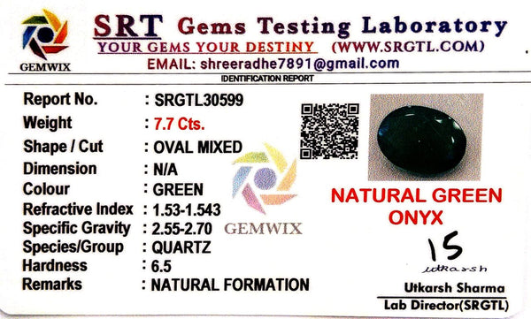 Natural Green Onex | Oval Mixed | SRT Certified No : SRGTL30599 image 2