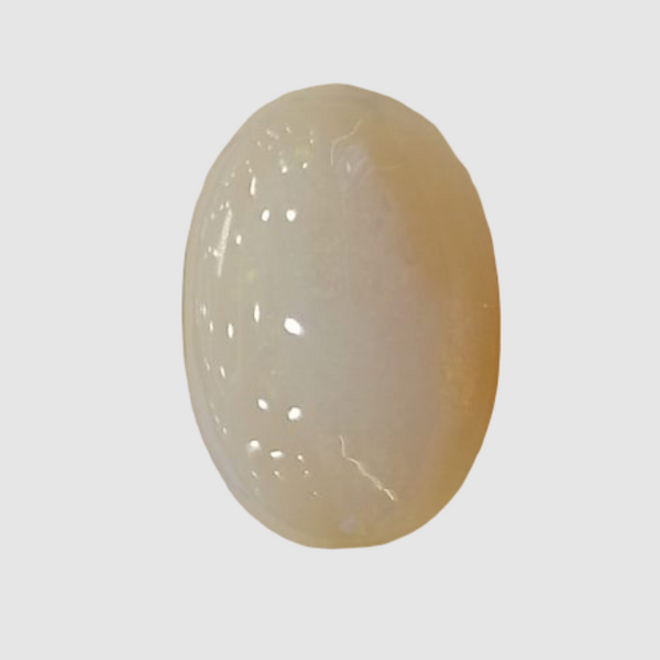 Natural White Opal 9.22 Ratti| Oval Cabochone| Certified No. IGCDKBAJ42906 image 1