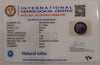 Natural Iolite| Govt. Lab Certified | Round|Blue withCertificate No.: IGCDKBAJ44628 image 2