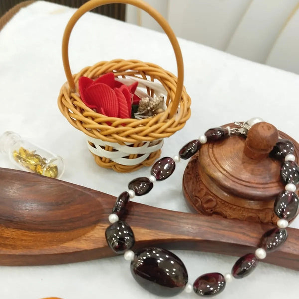 Brown Premium Garnet Opens Up The Heart Bestows Self Confidence Bracelet For Men & Women image 2