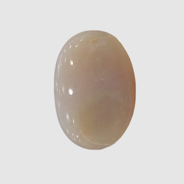 Natural White Opal 9.22 Ratti| Oval Cabochone| Certified No. IGCDKBAJ42924 image 1