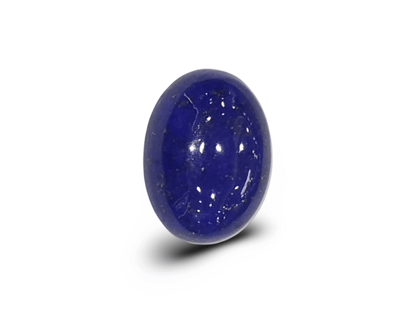 Natural Lapis Lazuli | Govt. Lab Certified| Oval Cabochon | Deep Blue with Pyrite Certificate No.: IGCDKBAJ42509 image 0