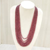 Natural Ruby Seven Line Beaded Necklace: A Symbol of Elegance and Passion image 0