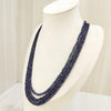 Natural Four Line Blue Sapphire Necklace: Elegance Meets Timeless Beauty image 2