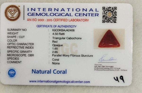 IGC certificate of authenticity - IGCDKBAJ42408