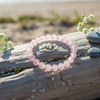 Pink Premium Rose Quartz Open The Heart Chakra Bracelet For Men & Women