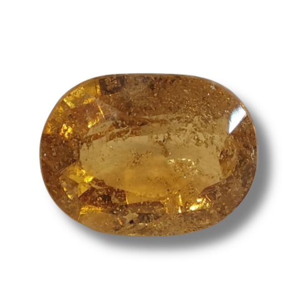 Natural Hessonite (Gomed) |8H00| Cushion | Brownish Orange Certificate No.: IGCDKBAJ48342