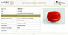 Natural Red Italian Coral |16H50| Oval Cabochon | Govt. Lab Certified | Report No. 12992D53471