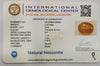 Natural Hessonite (Gomed) |8H00| Oval Mix Cut | Brownish Orange Certificate No.: IGCDKBAJ48340