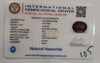 Natural Hessonite (Gomed) |12H00| Oval Mix | Brownish Orange Certificate No.: IGCDKBAJ42736