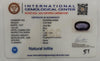 Natural Iolite (Kaka Neeli) | 5H00 | Oval Mixed | Blue | IGC Certified | Cert No. IGCDKBAJ42082