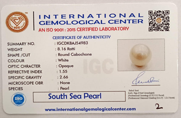 Natural South Sea Pearl – A Symbol of Elegance & Purity Summary No IGCDKBAJ54983 image 2