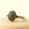 Natural Cat’s Eye Ring | Greenish Yellow Lehsunia | Certified Gemstone in Sterling Silver image 0