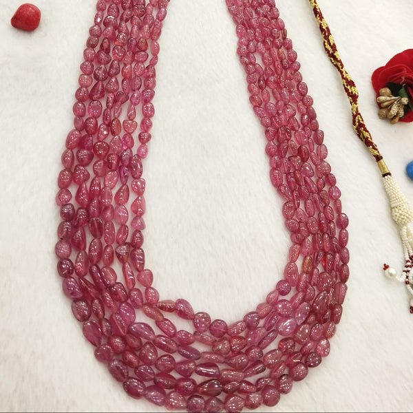 Natural Ruby Six Line Tumble Necklace: A Bold Expression of Nature’s Beauty image 4