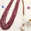 Natural Ruby Five Line TumbleNecklace: A Bold Expression of Nature’s Beauty image 3