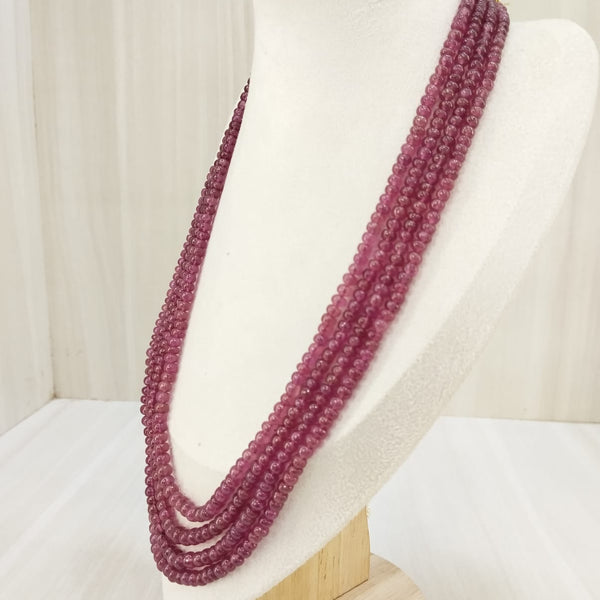 NaturalRuby Four Line Beaded Necklace: A Symbol of Elegance and Passion image 3
