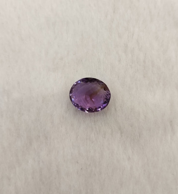 Natural Amethyst 8.38 Ratti oval mix cut purple gemstone