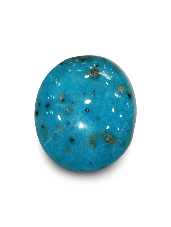 Natural Turquoise | Oval Cabochon | Sea Blue | Certified | Astrological GemstoneCertificate No.: IGCDKBAJ41439 image 0