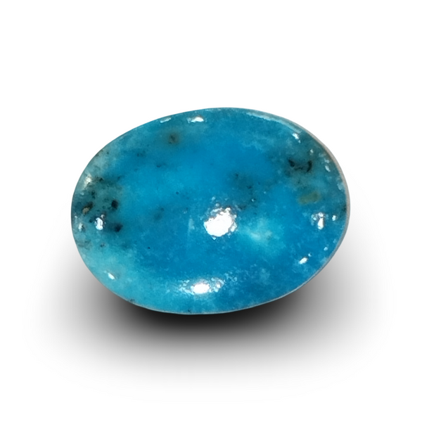 Natural Turquoise | Sea Blue | Oval Cabochon | Certified | Matrix PatternCertificate No.: IGCDKBAJ44720 image 1