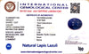 Natural Lapis Lazuli | Oval Cabochon | Govt. Lab Certified Certificate No.: IGCDKBAJ42490 image 2