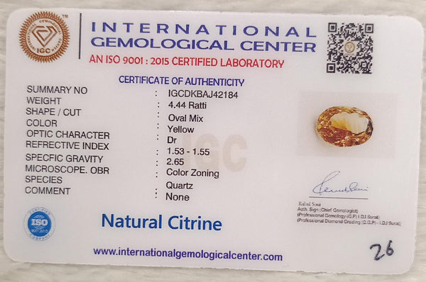 Natural Citrine: The Stone of Abundance and Optimism Summary No IGCDKBAJ42184 image 2