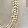 The Natural Pearl Three-Line Oval & Round Shape Necklace: A Masterpiece of Timeless Elegance 047 image 1